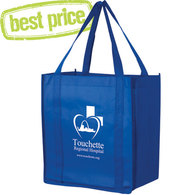 Royal Blue thrifty bag with white imprint